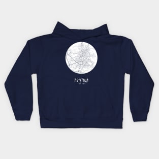 Pristina, Kosovo City Map - Full Moon Kids Hoodie